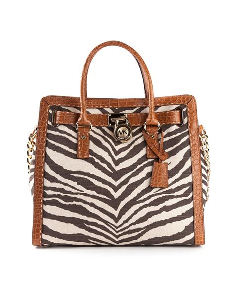 are michael kors bags made from animals|Michael Kors zebra print handbags.